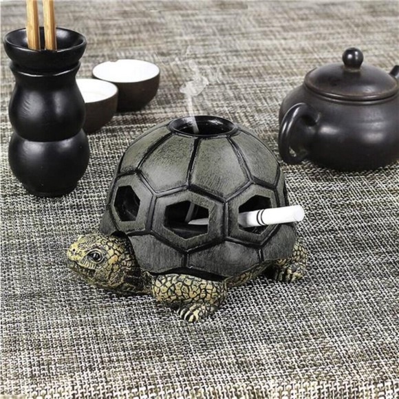 Turtle Ashtrays for Cigarettes Cute Ash Tray for Home and Outdoor - Picture 4 of 9